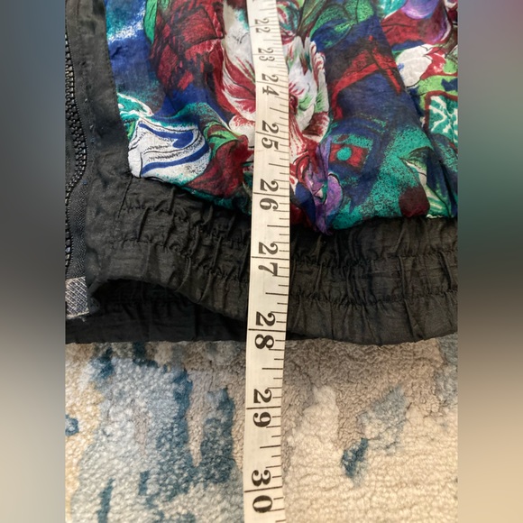 C01 2B Active 80s 90s Floral Windbreaker Bomber Jacket VTG Black Colorful Sz 1X - Picture 16 of 16